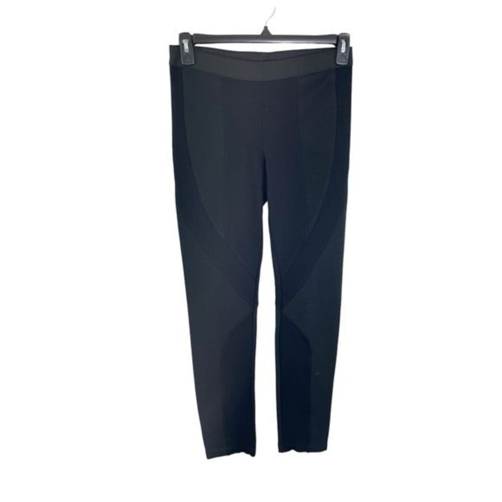 BCBGMAXAZRIA Women's Kramer Contrast Ottoman‎ Pants Stretch Black Medium